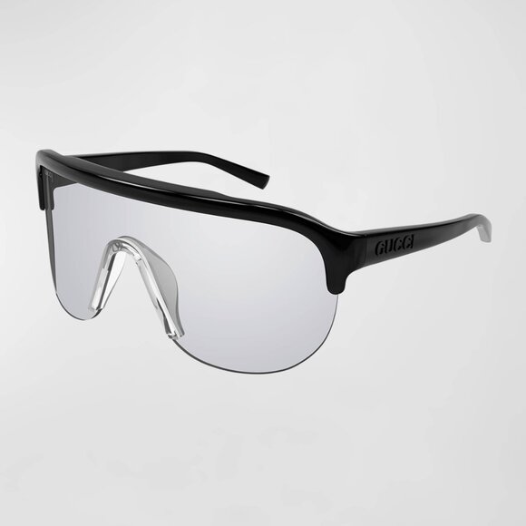 NEW GUCCI UnisexOversized Acetate Shield Sunglasses Gucci Mask Eyewear